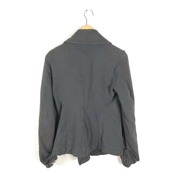 James Perse Jacket 3 Gray Cotton Peacoat Double Breasted Blazer Women’s - Picture 4 of 8